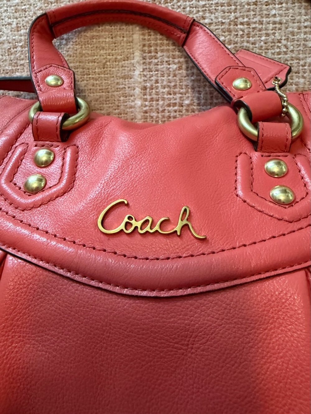 Coach Ashley Coral Shoulder Bag - Picture 6 of 7
